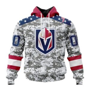 Personalized NHL Vegas Golden Knights Hoodie Special Camo Design For Veterans Day Hoodie 1
