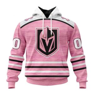 Personalized NHL Vegas Golden Knights Hoodie Special Pink Fight Breast Cancer Design Hoodie 1