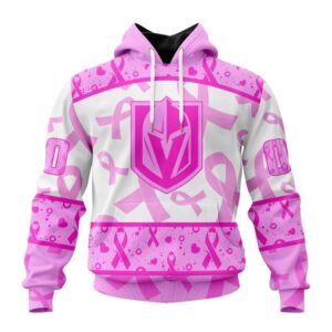 Personalized NHL Vegas Golden Knights Hoodie Special Pink October Breast Cancer Awareness Month Hoodie 1