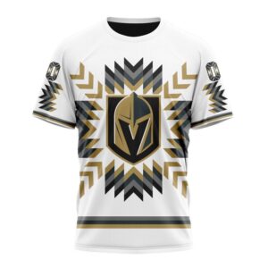 Personalized NHL Vegas Golden Knights Special Design With Native Pattern T Shirt 1