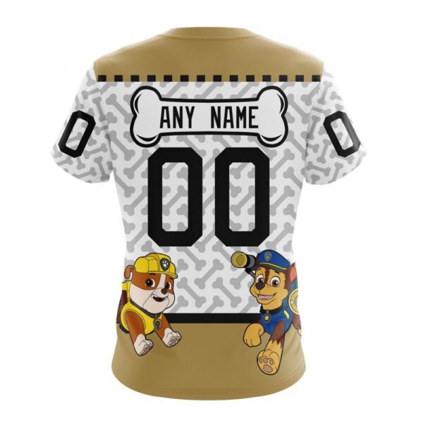 Personalized NHL Vegas Golden Knights T-Shirt Special PawPatrol Design T-Shirt