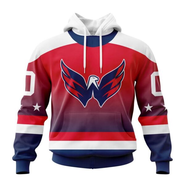 Personalized NHL Washington Capitals All Over Print Hoodie New Gradient Series Concept Hoodie