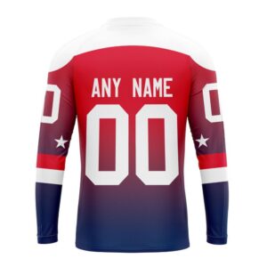 Personalized NHL Washington Capitals Crewneck Sweatshirt New Gradient Series Concept 2