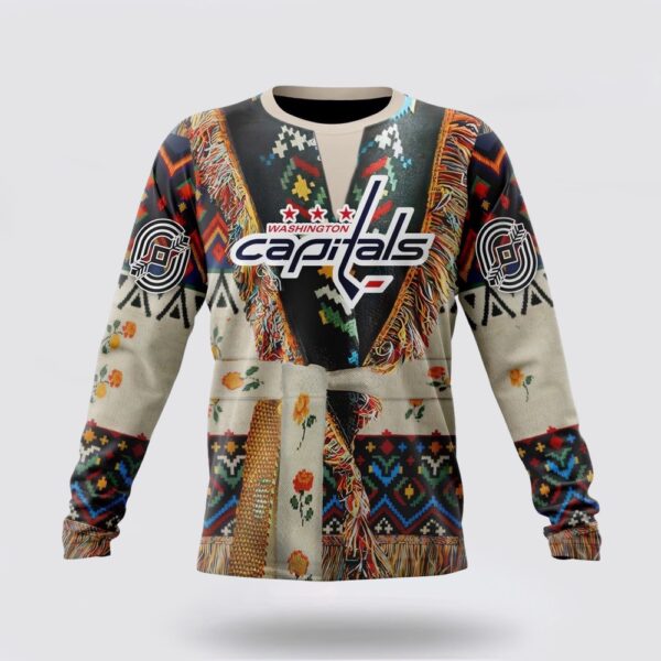 Personalized NHL Washington Capitals Crewneck Sweatshirt Specialized Special Native Costume Design Sweatshirt