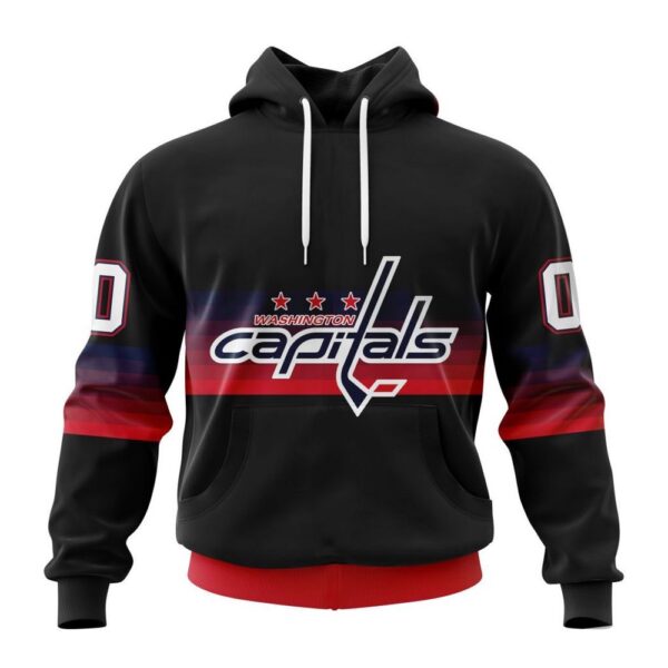 Personalized NHL Washington Capitals Hoodie Special Black And Gradient Design Hoodie