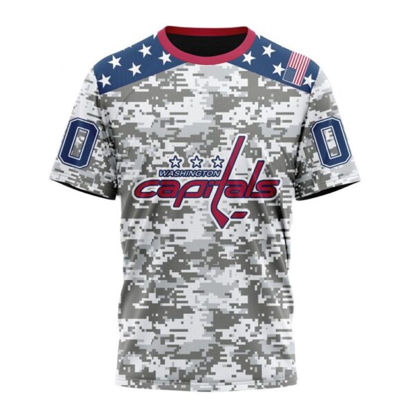 Personalized NHL Washington Capitals T-Shirt Special Camo Design For Veterans Day T-Shirt