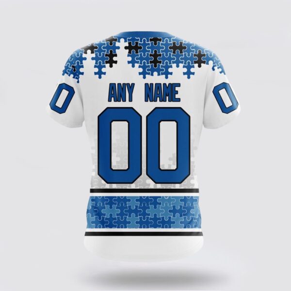 Personalized NHL Winnipeg Jets 3D T Shirt Special Autism Awareness Design With Home Jersey Style T Shirt