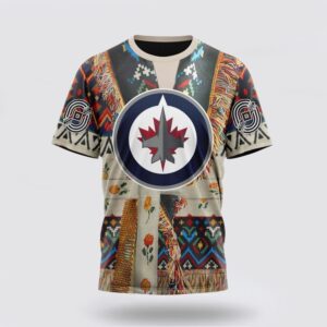 Personalized NHL Winnipeg Jets 3D T Shirt Special Native Costume Design T Shirt 1