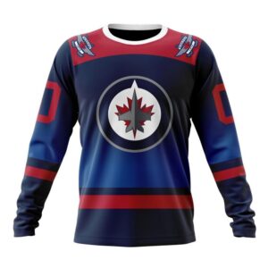 Personalized NHL Winnipeg Jets Crewneck Sweatshirt New Gradient Series Concept 1