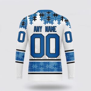 Personalized NHL Winnipeg Jets Crewneck Sweatshirt Special Autism Awareness Design With Home Jersey Style Sweatshirt 2