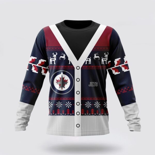 Personalized NHL Winnipeg Jets Crewneck Sweatshirt Specialized Unisex Sweater For Chrismas Season Sweatshirt