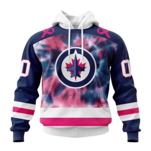 Personalized NHL Winnipeg Jets Hoodie Special Pink October Fight Breast Cancer Hoodie 1