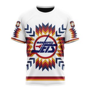 Personalized NHL Winnipeg Jets Special Design With Native Pattern T Shirt 1