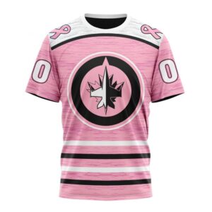 Personalized NHL Winnipeg Jets T Shirt Special Pink Fight Breast Cancer Design T Shirt 1