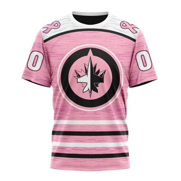 Personalized NHL Winnipeg Jets T-Shirt Special Pink Fight Breast Cancer Design T-Shirt