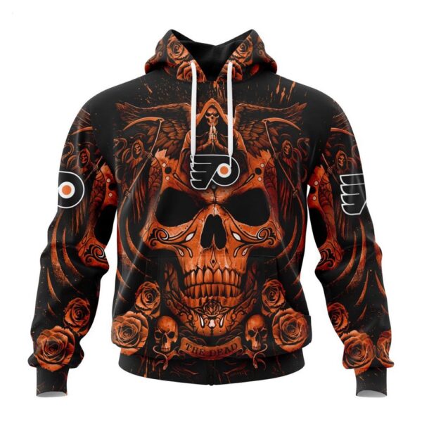 Philadelphia Flyers Hoodie Special Design With Skull Art Hoodie