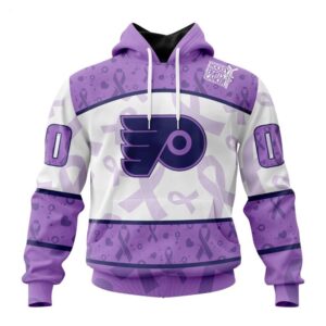 Philadelphia Flyers Hoodie Special Lavender Fight Cancer Hoodie 1 1