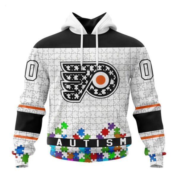 Philadelphia Flyers Hoodie Specialized Unisex Kits Hockey Fights Against Autism Hoodie