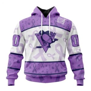 Pittsburgh Penguins Hoodie Special Lavender Fight Cancer Hoodie 1 1