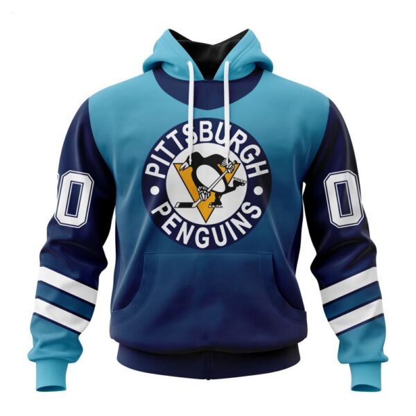 Pittsburgh Penguins Hoodie Special Retro Gradient Design Hoodie