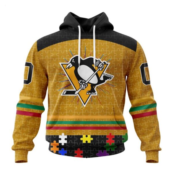 Pittsburgh Penguins Hoodie Specialized Design With Fearless Aganst Autism Concept Hoodie