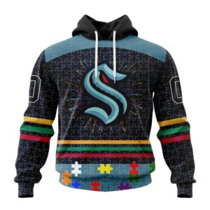 Seattle Kraken Hoodie Specialized Design With Fearless Aganst Autism Concept Hoodie 1