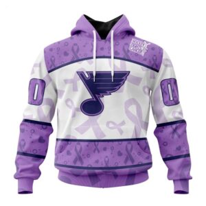 St Louis Blues Hoodie Special Lavender Fight Cancer Hoodie 1 1