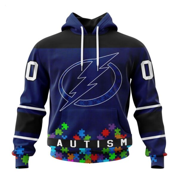 Tampa Bay Lightning Hoodie Specialized Unisex Kits Hockey Fights Against Autism Hoodie
