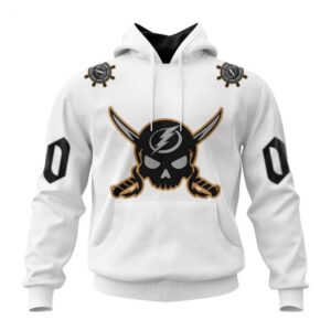 Tampa Bay Lightning Special Gasparilla Kits White 3D Hoodie 1