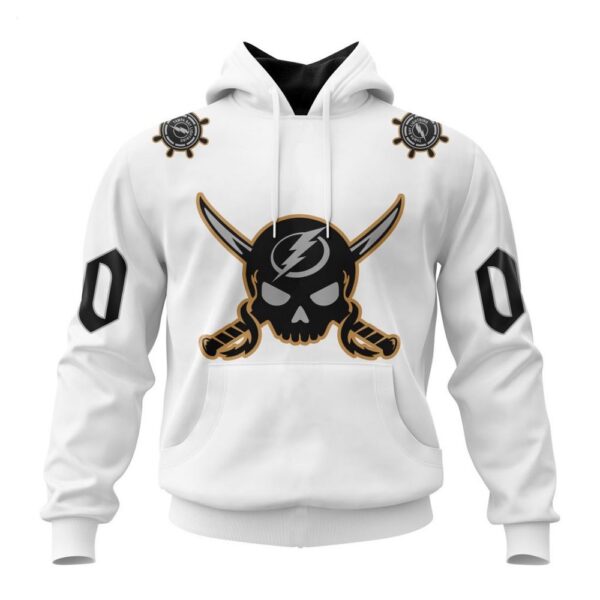 Tampa Bay Lightning Special Gasparilla Kits White 3D Hoodie