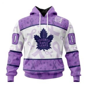 Toronto Maple Leafs Hoodie Special Lavender Fight Cancer Hoodie 1 1