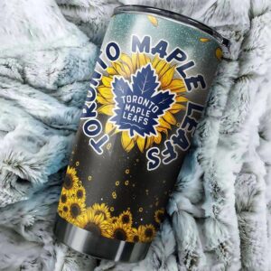 Toronto Maple Leafs Tumbler SunflowerToront Maple Leafs Fan Gifts 2