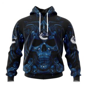 Vancouver Canucks Hoodie Special Design With Skull Art Hoodie 1