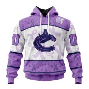 Vancouver Canucks Hoodie Special Lavender Fight Cancer Hoodie 1 1