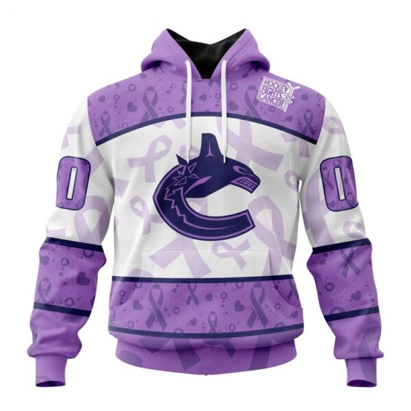 Vancouver Canucks Hoodie Special Lavender – Fight Cancer Hoodie