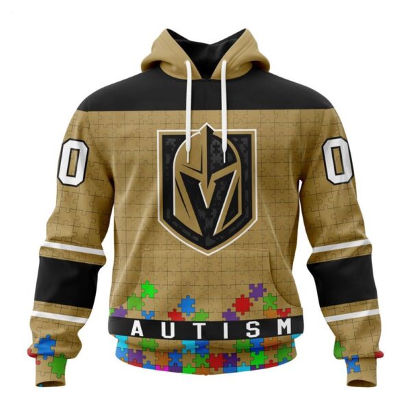 Vegas Golden Knights Hoodie Specialized Unisex Kits Hockey Fights Against Autism Hoodie