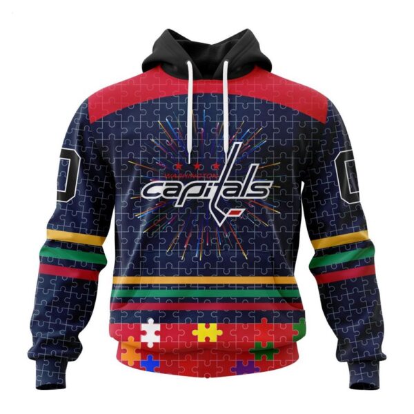 Washington Capitals Hoodie Specialized Design With Fearless Aganst Autism Concept Hoodie