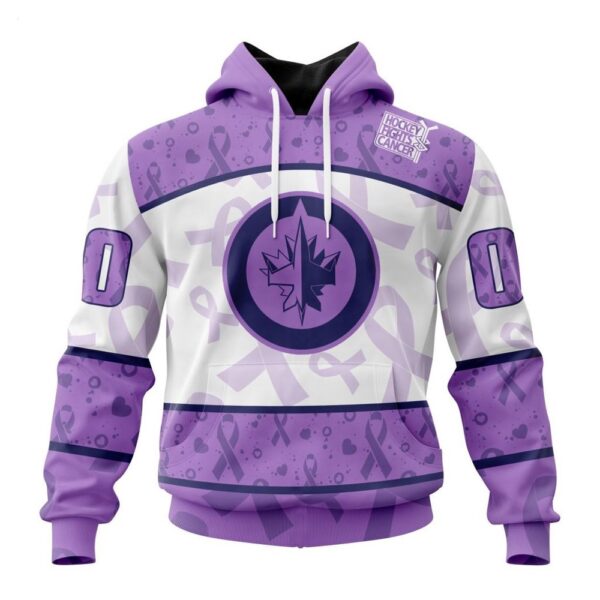 Winnipeg Jets Hoodie Special Lavender – Fight Cancer Hoodie