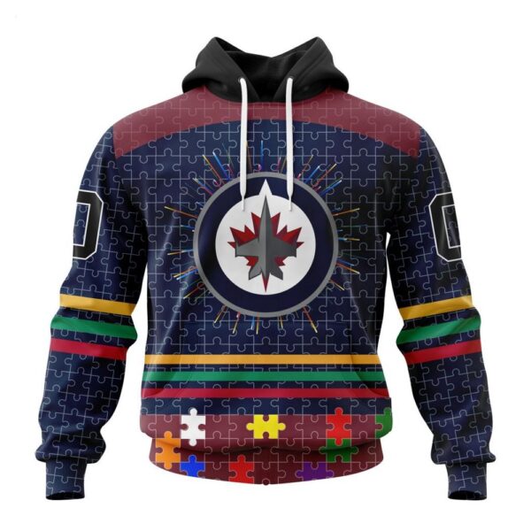 Winnipeg Jets Hoodie Specialized Design With Fearless Aganst Autism Concept Hoodie
