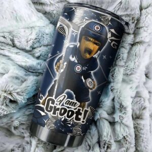 Winnipeg Jets I Am Groot Tumbler Custom Drinkware For Fans 1