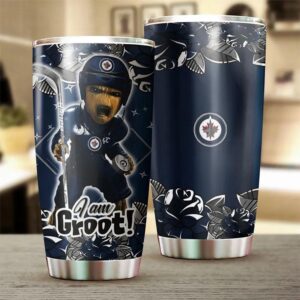 Winnipeg Jets I Am Groot Tumbler Custom Drinkware For Fans 2