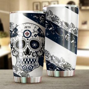 Winnipeg Jets Skull Design Tumbler Perfect For Game Nights 1