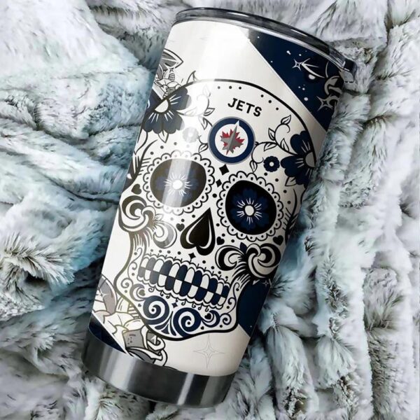 Winnipeg Jets Skull Design Tumbler Perfect For Game Nights