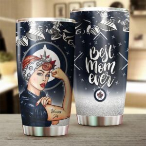 Winnipeg Jets Strong Best Moms Ever Tumbler Custom Drinkware For Fans 1