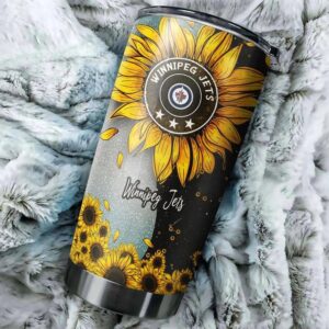 Winnipeg Jets Tumbler Sunflower Sunshine Custom Drinkware For Fans 1