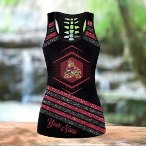 NHL Arizona Coyotes Hollow Tank Top And Leggings Set For Hockey Fans 2