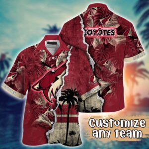 NHL Arizona Coyotes Palm Tree Hawaii Shirt Custom Summer Football Shirts 1