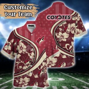 NHL Arizona Coyotes Summer Flower Hawaii Shirt Custom Football Shirts 1