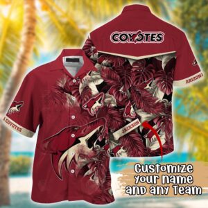 NHL Arizona Coyotes Summer Hawaii Shirt Custom Football Shirts 1