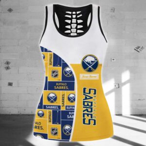 NHL Buffalo Sabres Hollow Tank Top And Leggings Set For Fans 2
